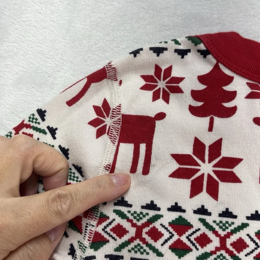 Hanna Andersson Organic Cotton Pajamas Unisex Kids 8 Christmas Holiday Fair Isle